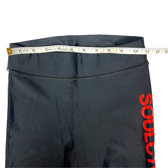 PE Nation x Soul Cycle Leggings Black Red Spell Out Logo Active Pants Women's S - Picture 6 of 16